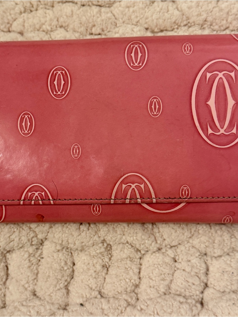 Cartier Pink Logo-Print Wallet